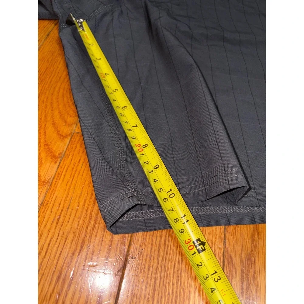ONeill Crossover‎ Mens Hybrid Shorts 40 Dark Grey Plaid Stretch Boardshorts Surf